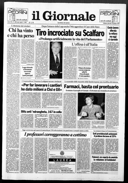 Il giornale : quotidiano del mattino